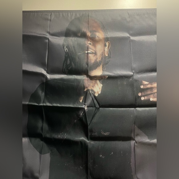Kendrick Lamar rap flag tapestry college dorm frat brand new black/white - Picture 2 of 2